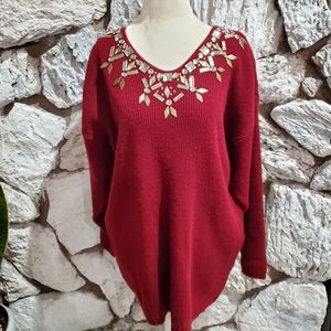Vintage Jeweled Sweater Dress